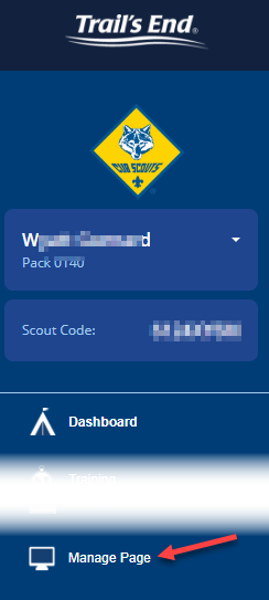 Scout Page Setup Step 1